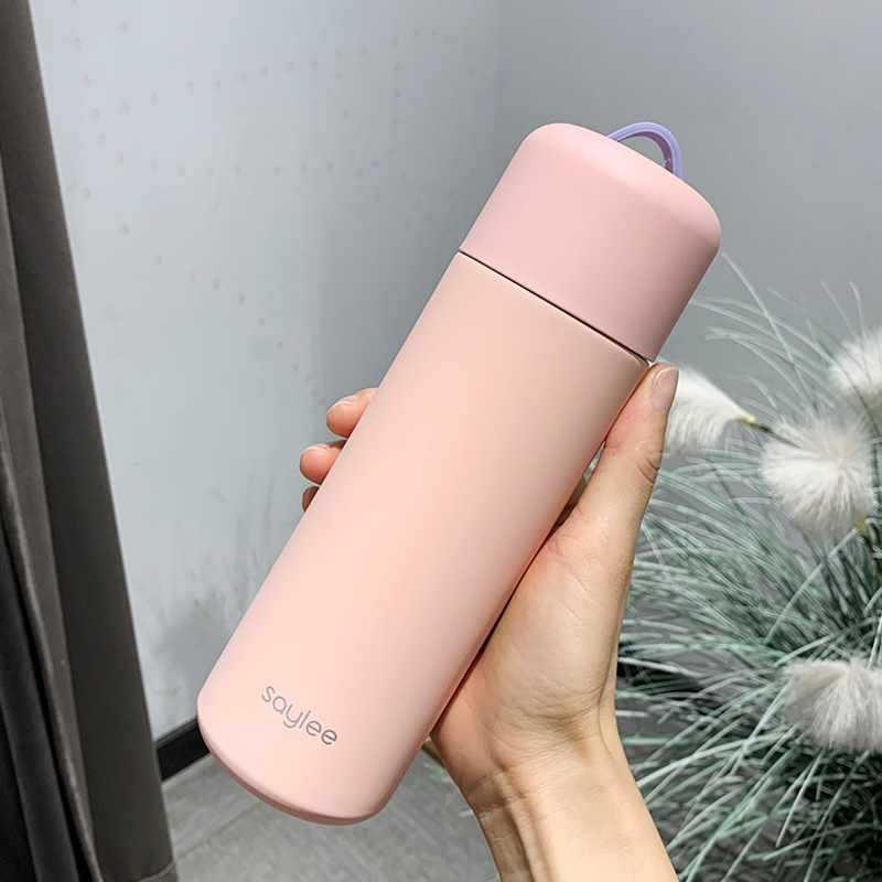 Stainless Steel Insulated Water Bottle Women Men Students Trendy Minimalist Cute Forest Style Thermos Cup With Temperature