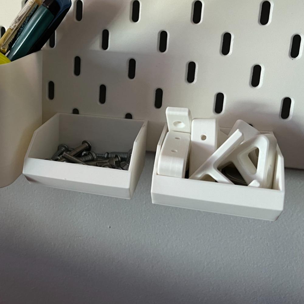 Space Saving Plastic Tool Parts Organizer Hanging Storage Box Compatible for IKEA Skadis for Garage Kitchen DIYGood product