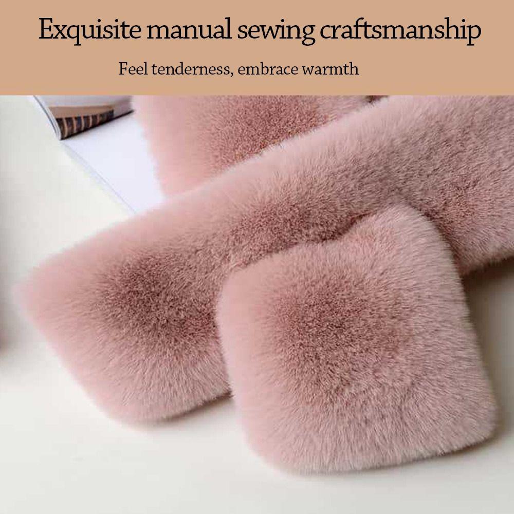 Thicken Warm Shawl Scarves Soft Plush Neck Collar Warmer Fashion Neck Protector for Women