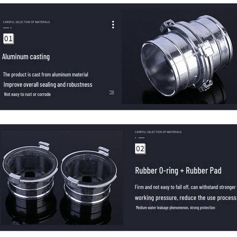 Hliníková slitina Zemědělská vodní spojka: Rychlospojka pro velké až malé vodovodní potrubí