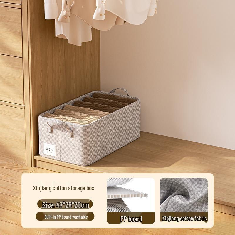 Foldable Ion Steel Frame Fabric Organizer: Large Capacity Storage Box for Clothes and Books.