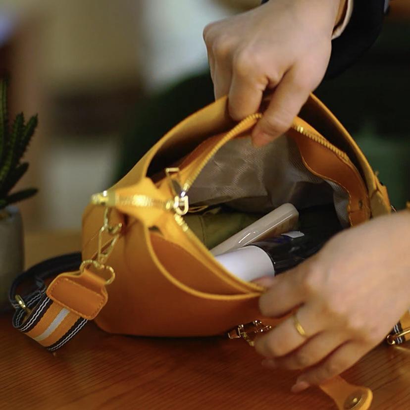 2025 Autumn Versatile Ladies' Fashion Textured Single Shoulder Crossbody Bucket Bag