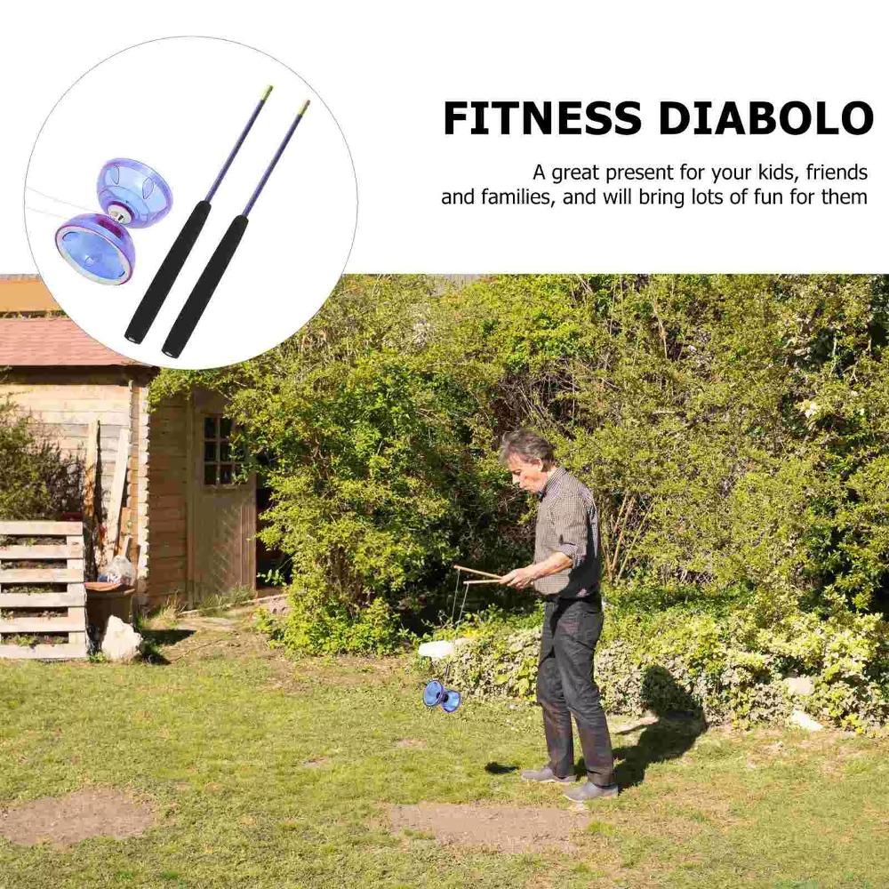 Soft Chinese Diabolo Bowl Shape Mini Diabolo Chinese yoyo Set Diabolo Toy  Outdoor