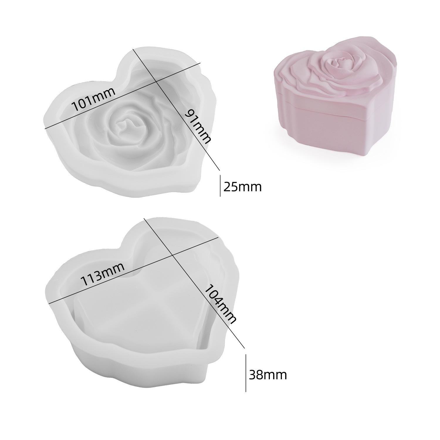 

Diy Gypsum Cement Aromatherapy With Lid, Candle Cup, Rose Storage Jar, Gypsum Mirror, Silicone Mold Decoration