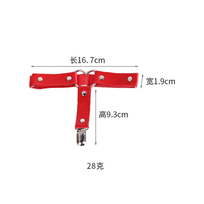 1PC Women Sexy Punk Goth Heart PU Leather Elastic Garter Leg Thigh Ring Clothing Accessory Leg Suspender Sexy Stockings Garters