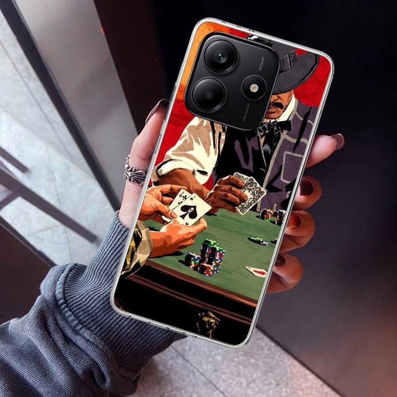 

Fashion Poker Card King Queen Phone Case For Xiaomi Redmi Note 15 14 14S 13 12S 12 Pro Plus 11S 11 10S 10 4G Cover 11E 11T 5G Pr Redmi Note 13 4G