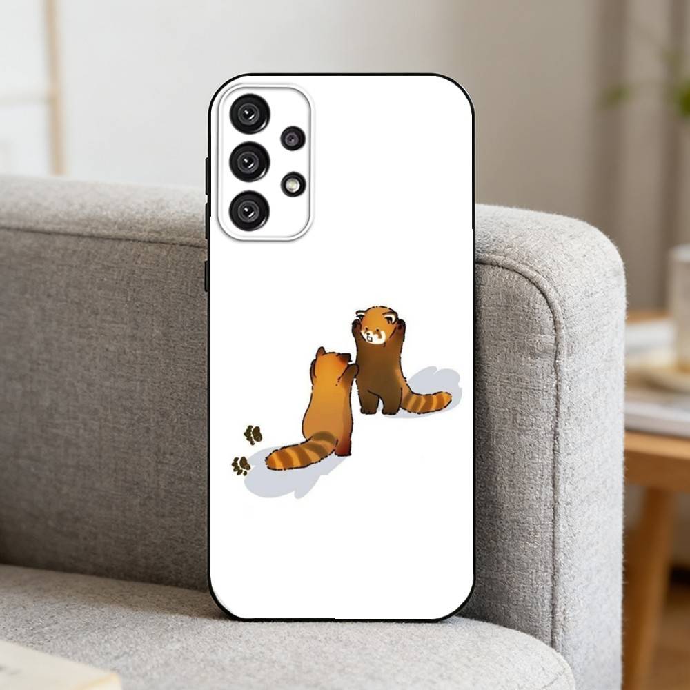 B-Beyond cute W-Western Red P-Panda Phone Case For Samsung S25,S24,S21,S22,S23,S30,Ultra,S20,Plus,Fe,Note,10,9,5G Black Cover
