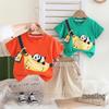 Summer Cartoon Short-Sleeve Two-Piece Set for Boys