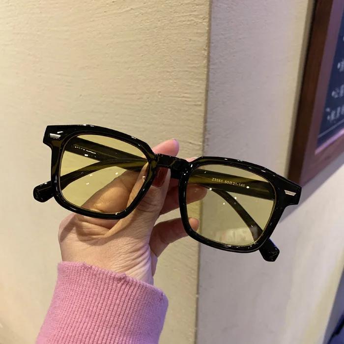 New  High-quality New Polygon Meter Nail Square Sunglasses Fashion Men Hip Hop Glasses Retro Sunglasses Women
