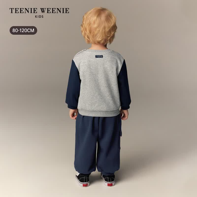 Teenie Weenie Kids Boy's New Year Bear Print Crewneck Sweatshirt