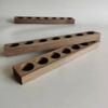 7 Holes Essential Oil Display Stand Wooden Smooth Bottle Storage Rack Space-saving 1 Tier Essential Oils Holder Polish Case