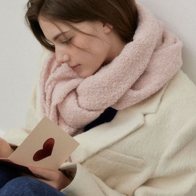 TATIANA Pastel Cloud Wool Blended Tassel Muffler MF8123 2 Colors