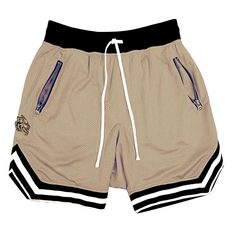 Men's Breathable Mesh Athletic Shorts - Casual European/American Summer Loose Fit for Running, Fitness, and Basketball.