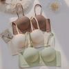 Seamless Lingerie Women's Gathering Top Support No Steel Coil Bra Breast Retraction Anti-sagging Half-cup Bra