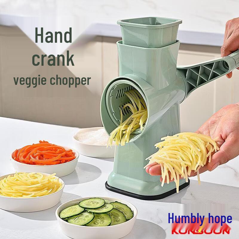 Qianxing Manual Rotary Vegetable Slicer & Mincer
