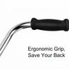 15in Weed Eater Handle Extension with Shoulder Strap - Silver Aluminum Ergonomic Trimmer Grip with Support Clip for Lawn Care Gardening Yard Trimmi