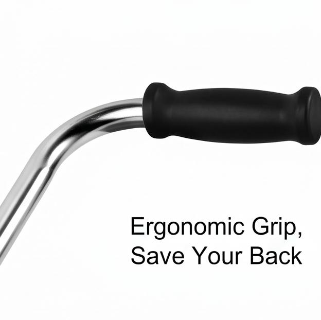 15in Weed Eater Handle Extension with Shoulder Strap - Silver Aluminum Ergonomic Trimmer Grip with Support Clip for Lawn Care Gardening Yard Trimmi