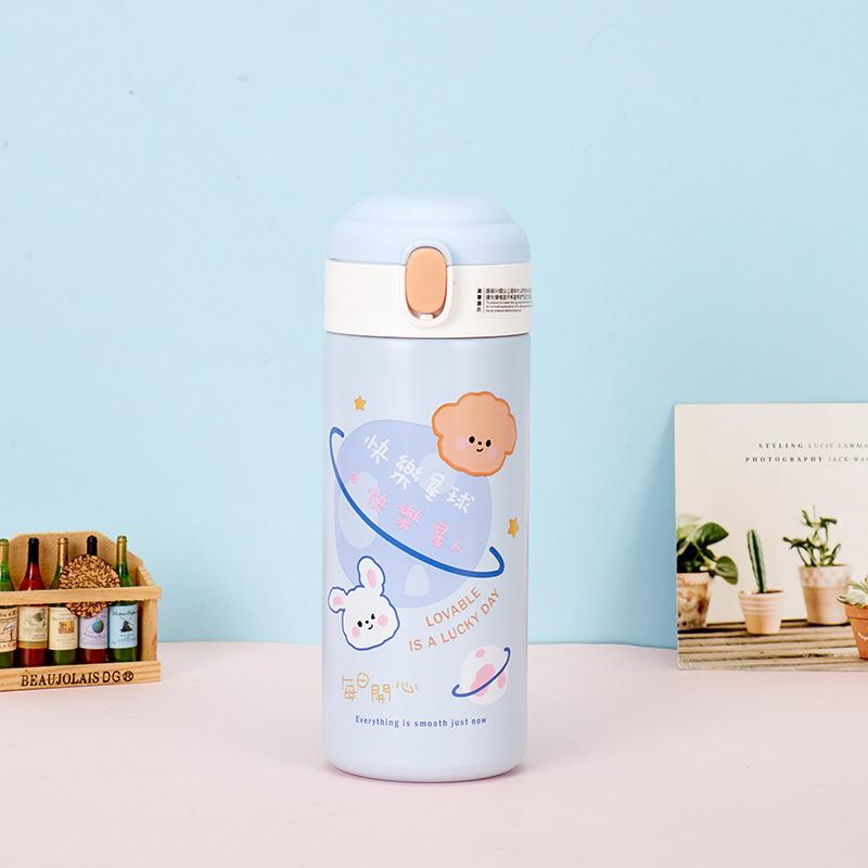 High-Quality 304 Stainless Steel Insulated Children's Cartoon Water Bottle - Mini Pea Cup for Girls