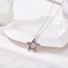 Trendy Multicolor Star Zincon Pendant Necklace For Women Stainless Steel Chain Choker Vintage Necklace Female Daily Jewelry Gift