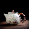 230ml Palace Luxury Ceramic Teapots Hand Painted Flowers and Birds Tea Pot Travel Portable Filter Kettle Home Tea Set 1pcs Pot