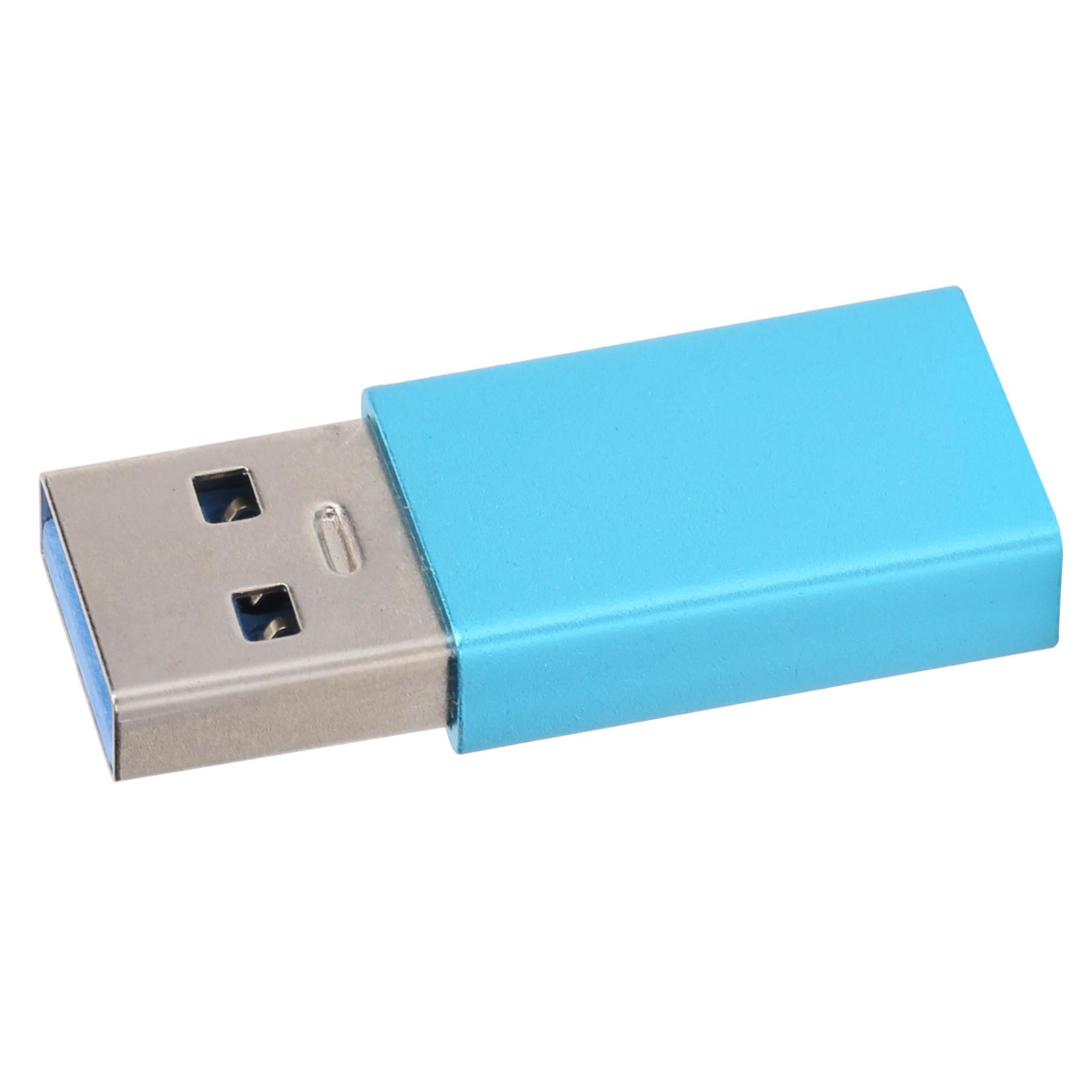 

Переходник-конвертер TypeC гнездо на USB3.0 штекер USB быстрая зарядка компьютерные аксессуары(синий ) синий
