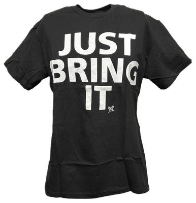 The Rock Just Bring It WWE Maglietta Nera 100% Cotone da Uomo Magliette da Uomo Top Taglia L