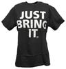 The Rock Just Bring It WWE Mens Black 100% Cotton T-shirt Mens Tees Top Size Large
