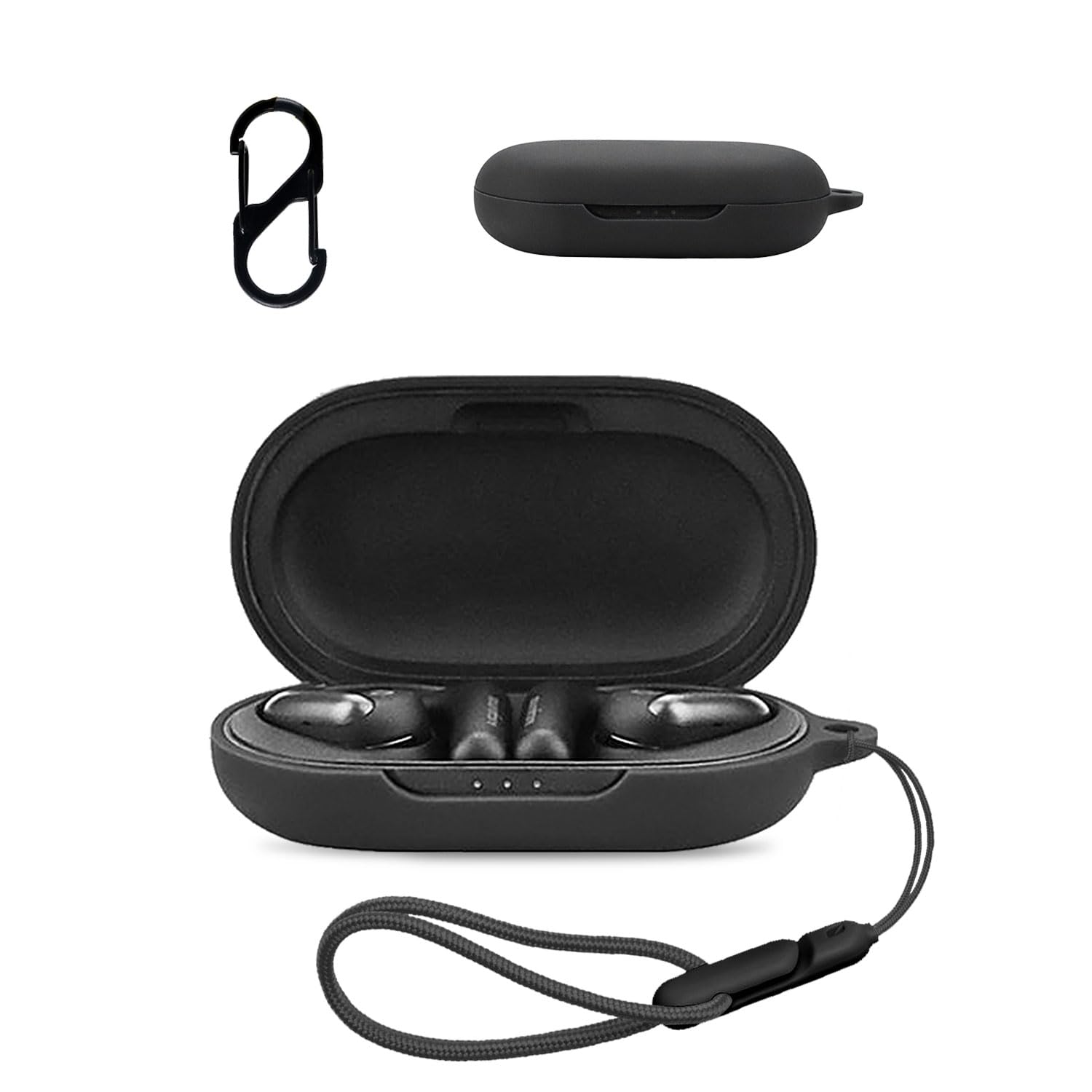 

Для Anker Soundcore AeroFit Case Cover Защитный чехол с потерей наушника царапины Полный выпад можно носить и легкий [RIGFUJUN] Карабин,