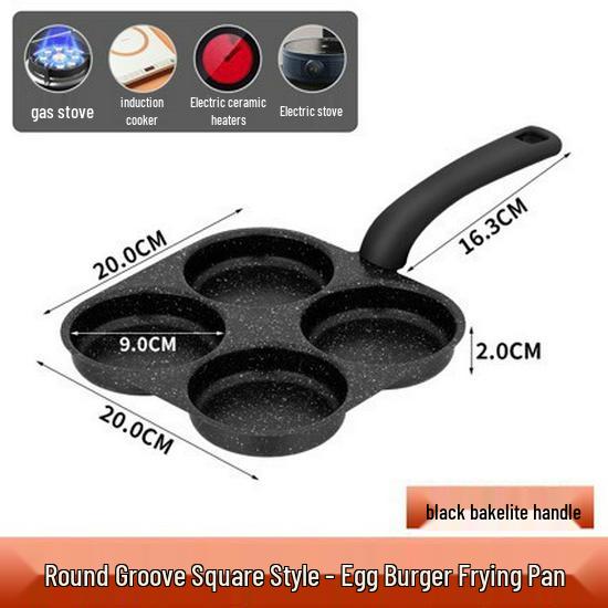 Non-stick Mini Multi-grid Frying Pan for Eggs and Breakfast