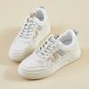 Women's Spring and Autumn Breathable White Shoes Flat Shoes Single Shoes All-match Casual Sports Shoes