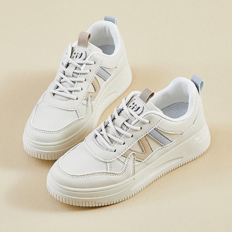 Women's Spring and Autumn Breathable White Shoes Flat Shoes Single Shoes All-match Casual Sports Shoes
