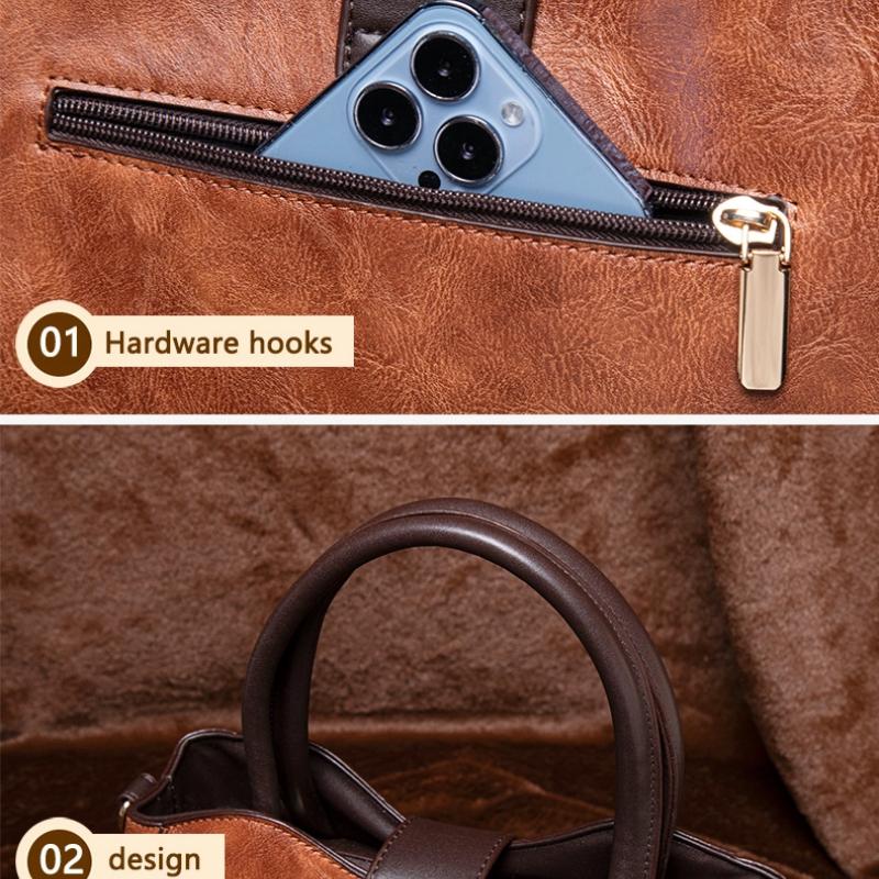 2025 Vintage Shoulder Crossbody Bags for Women Splicing Literary Embossed Handbag For Ladies Gift Purse PU Leather Women Bags