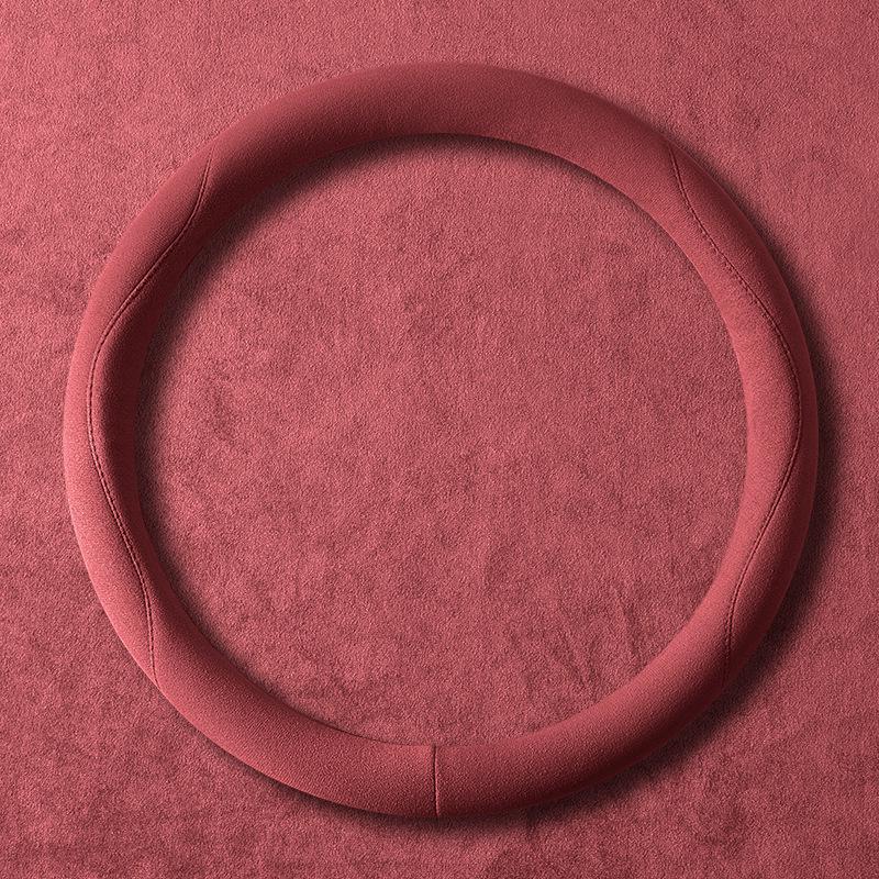 Universal Non-Slip Suede Steering Wheel Cover - Sweat-Absorbent, All-Season Design