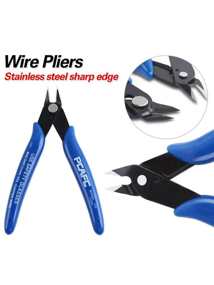 5-Inch Flush Metal Side Cutter Precision Shear Mini Nose Cutting Plier Electrical Wire Cutters Snips Pliers Tool Mini Cutters-