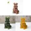 Crystal Obsidian Yellow Quartz Snow Snautery Dog Figurine For Home Decor And Gift Giving