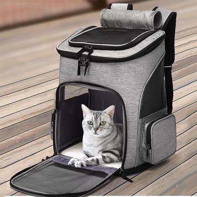 Zaino Trasportino Traspirante per Gatti e Animali Domestici Pieghevole Borsa da Trasporto da Viaggio Espandibile Grande Capacità Creativo per Gatti Cani