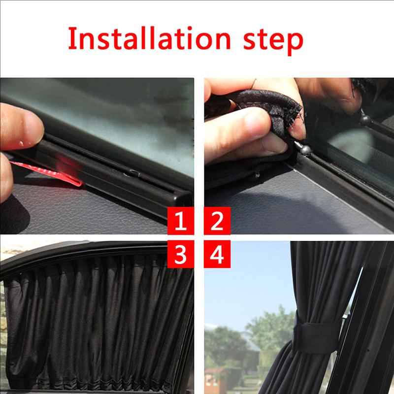 4 Stück Auto UV-Schutz Sonnenschutz Vorhänge Seiten Fenster Visier Netzabdeckung Schild