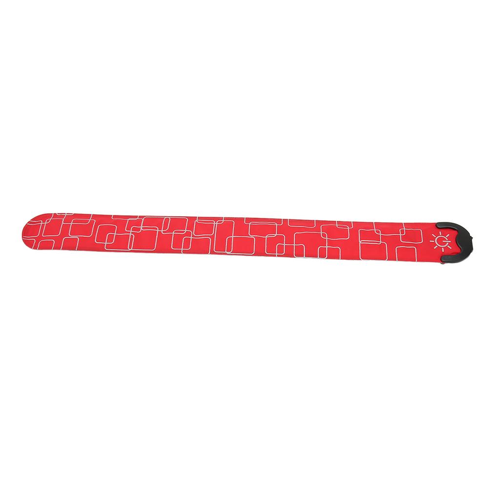 LED Safety Wristband Lights USB Charging 3 Level Adjustable Bracelets for Outdoor Night Running Red
