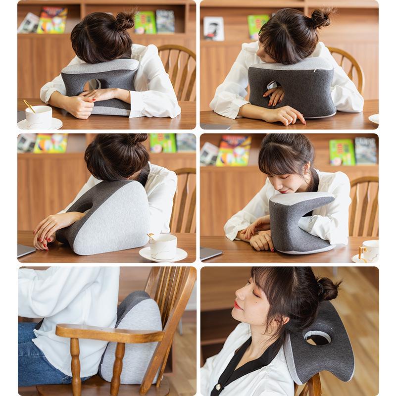 Memory Foam Wrap-Around Nap Pillow for Office and Student Use