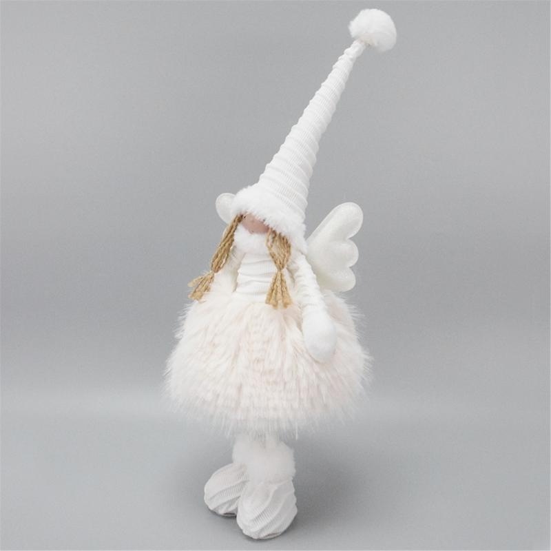 Illuminated Fabric Angel Statue Festival Tabletop Ornament Perfect For Christmas Weddings And Special Celebration