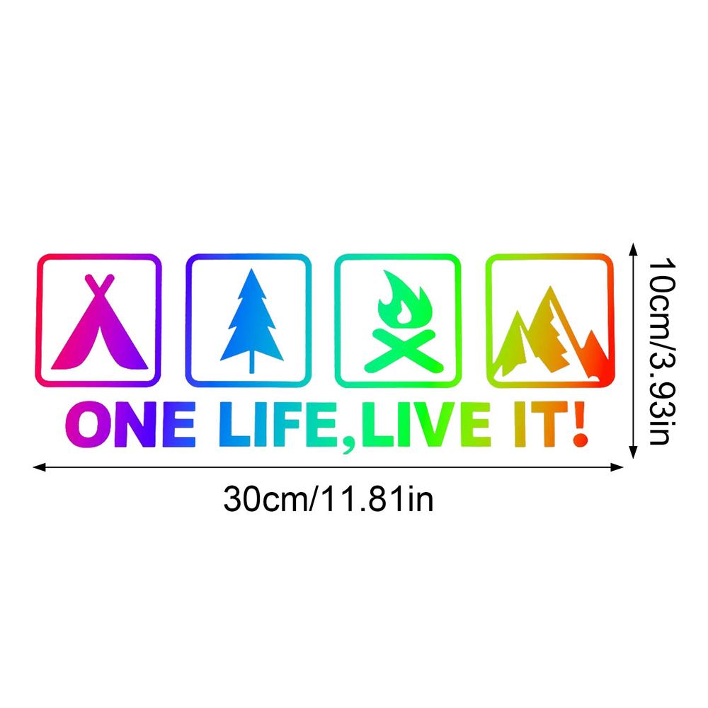 PVC Camping Outdoor Enthusiast Car Sticker Wild Survival Quadruple Decal for Vehicle Auto Window Tail Body scratch-resistant