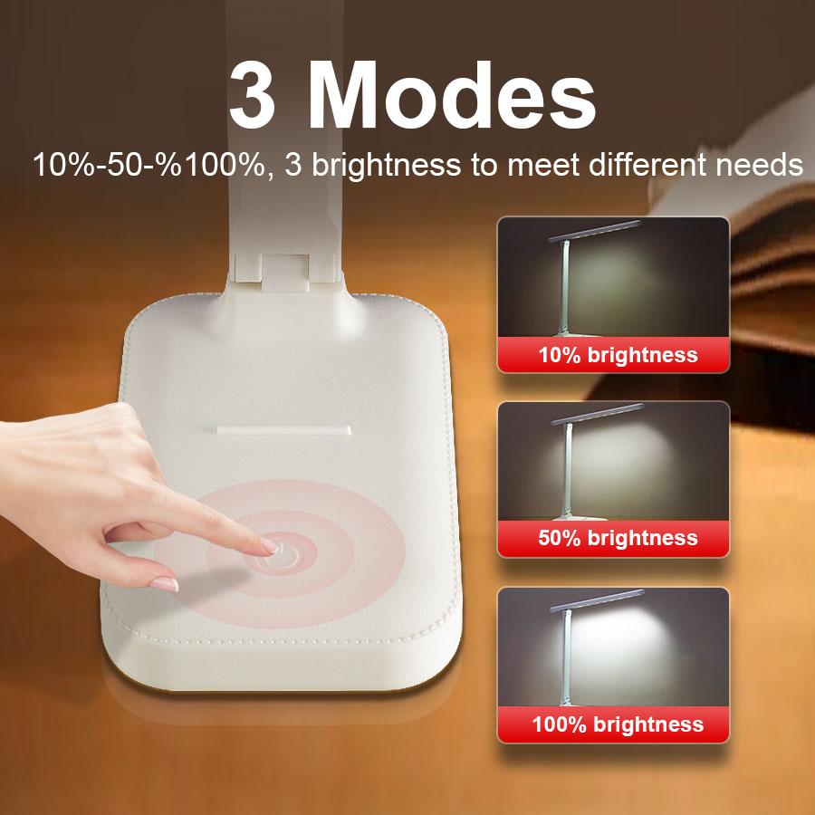 Folding Desk Lamp Student Reading Lamp USB Rechargeable Eye Protection Table Lamp Bedroom Light