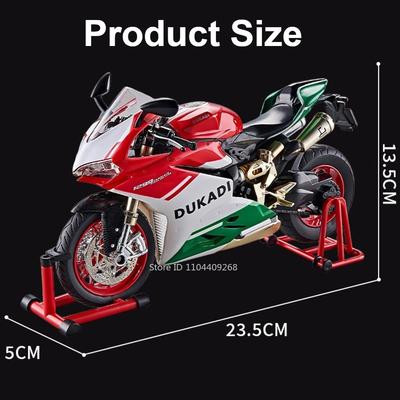 Large Size 1:9 1299 V4S Motorcycle Model Toy Car Wheel Steering Shock Absorption Racing Motor Models for Boys Birthday Gifts