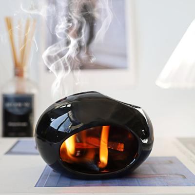 Brûleur d'encens en céramique Palo Santo porte-sauge blanche moderne noir mini plat d'encens d'aromathérapie méditation yoga décoration de bureau cadeau de festival