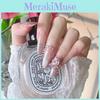 Original Photographyhandmade Nail Patch For Therapy New Trendy Luxury Long Cat Eye Nail With Sparkling Gems S44 Almond Love Girl)
