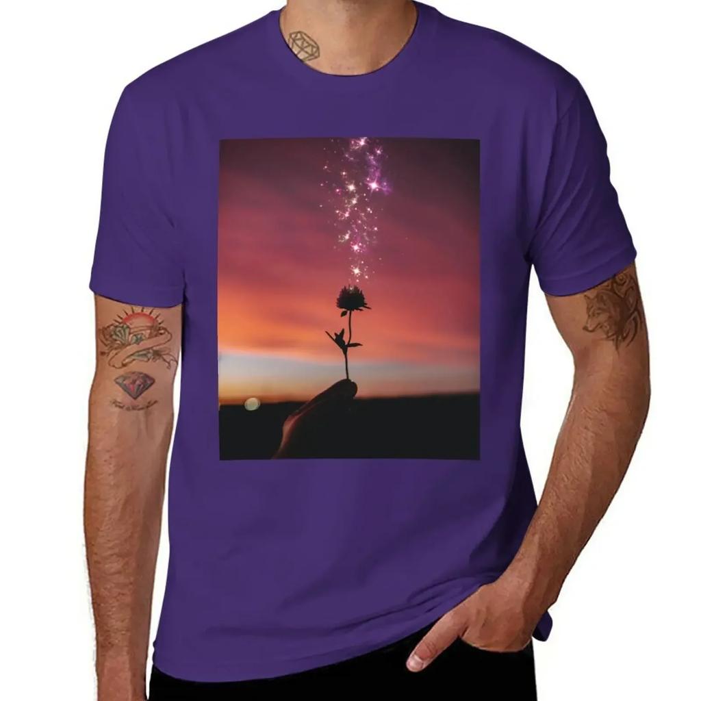 Rose At Sunset T-Shirt Quick-drying Plain Designer T Shirt Men