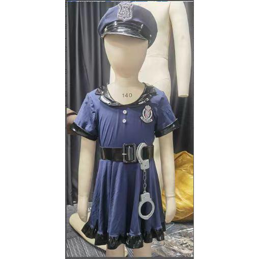 Costumi per la Festa dei Bambini, uniformi da poliziotta per esibizioni sul palco, abbigliamento per bambini cosP poliziotto, uniformi per esibizioni per bambine dell'asilo
