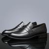 2026New Mens Handmade Casual Leather Office Loafers Fashionable Flat Designer Round Toe Business Shoes Comfy Light Outdoor Shoes