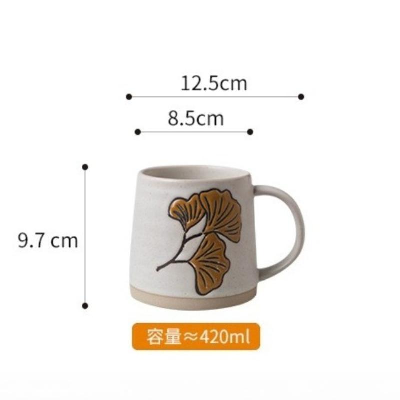 Vintage Minimalistyczny Ceramiczny Kubek Styl Chińskiej Chatki na Śniadanie Kawę Wodę Wystrój Domu Ins Estetyczny Prezent