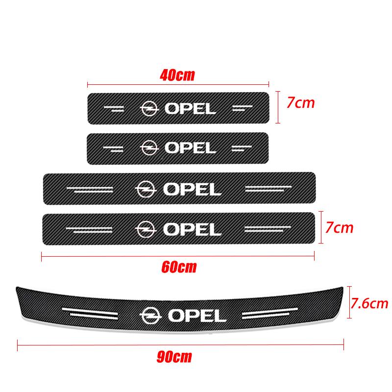 

New Car 3D Carbon Flber Car Door SIll Protector Scratch Proof Tape For Opel Insignia Astra Antara Meriva Zafira H G Corsa
